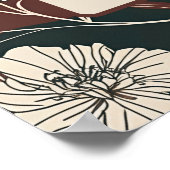 Herbst Noir Blüten segnen individuell einstellbar Poster (Ecke)