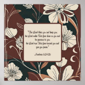 Herbst Noir Blüten segnen individuell einstellbar Poster (Vorne)