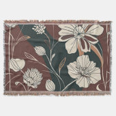 Herbst Noir Blüten Throw Blanket Decke (Vorderseite)