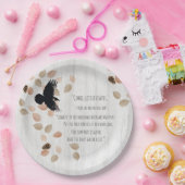 Herbst Nostalgische Poesie Windy Blätter Crow Flig Pappteller (Party)