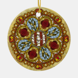 Herbst-Nouveau-Ornament Keramikornament