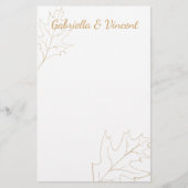 Herbst-Oak-Leaf-Hochzeit Briefpapier (Vorderseite)