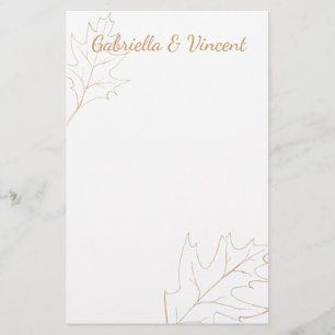 Herbst-Oak-Leaf-Hochzeit Briefpapier