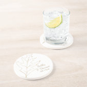 Herbst-Oak-Leaf-Hochzeit Getränkeuntersetzer (Seite)