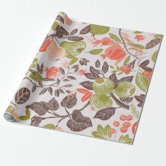 Herbst Obst Deko Tile Geschenkpapier