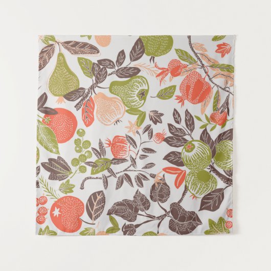 Herbst Obst Deko Tile Wandteppich (Vorderseite)