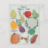 Herbst-Obst- und Gemüseführer Postkarte (Vorderseite)