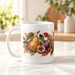 Herbst Obstgarten Aquarell Frucht Tasse