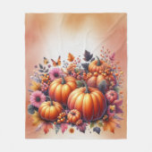 Herbst- oder Erntedank-Thema Fleecedecke (Vorderseite)