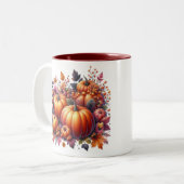 Herbst- oder Erntedank-Thema Zweifarbige Tasse (Vorderseite Links)
