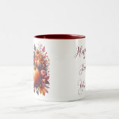 Herbst- oder Erntedank-Thema Zweifarbige Tasse (Mittel)