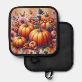 Herbst- oder Erntedank-thematiker Topflappen (Vorderseite/Rückseite)