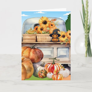 Herbst- oder Halloween-Grußkarte Karte