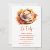 Herbst Oh Baby A Baby Braut Babydusche Einladung (Vorderseite)