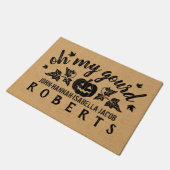 Herbst oh mein Kürbis-kundenspezifischer Fußmatte (Schrägansicht)