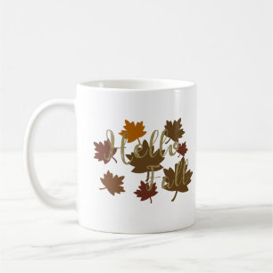 Herbst Oktober Blätter Aquarell Herbst Kaffeetasse
