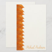 Herbst Orange Blätter Briefpapier (Vorne/Hinten)
