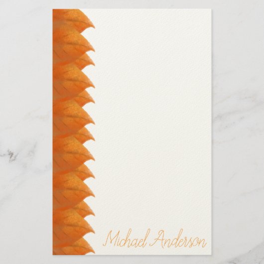 Herbst Orange Blätter Briefpapier (Vorderseite)
