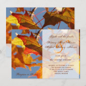 Herbst Orange Blätter Hochzeit im Herbst Einladung (Vorne/Hinten)