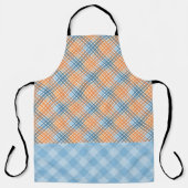 HERBST ORANGE BLAU WEISS HERBST KARIERTE MUSTER SCHÜRZE (Vorderseite)