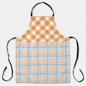 HERBST ORANGE BLAU WEISS HERBST KARIERTE MUSTER SCHÜRZE (Vorderseite)