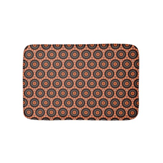 Herbst Orange Blume Badematte (Vorderseite)