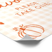 Herbst Orange Ein Kleiner Kürbis Geschenke Schild (Ecke)