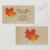 Herbst-orange Fall-Blattlandschaftsgestaltung Visitenkarte (Vorne/Hinten)