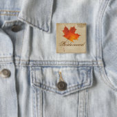 Herbst-orange Fall in Liebe verlässt Brautjungfer Button (Beispiel)