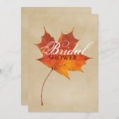 Herbst-orange Fall in Liebe verlässt Brautparty Einladung (Vorne/Hinten)