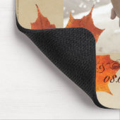 Herbst-orange Fall in Liebe verlässt Hochzeit Mousepad (Ecke)