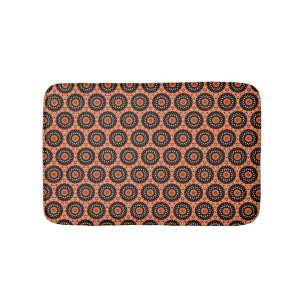 Herbst Orange Floral Badematte