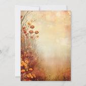 Herbst Orange Foliage Rustikale Hochzeitfeier Einladung (Rückseite)