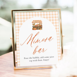 Herbst Orange Frisch Vom Markt Mimosa Bar Schild