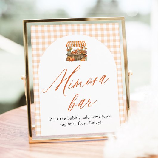 Herbst Orange Frisch Vom Markt Mimosa Bar Schild