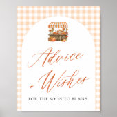 Herbst Orange Frisch Vom Markt Rat und Wünsche Poster (Vorne)
