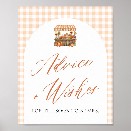 Herbst Orange Frisch Vom Markt Rat und Wünsche Poster (Vorne)