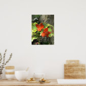 Herbst Orange Geraniums ~ Psalm 128:5 Poster (Küche)