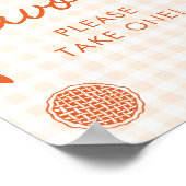 Herbst Orange Gingham Cutie Pie Geschenke Schild (Ecke)