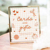 Herbst Orange Gingham Cutie Pie Karten und Geschen Poster