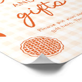 Herbst Orange Gingham Cutie Pie Karten und Geschen Poster (Ecke)