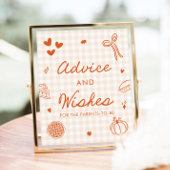 Herbst Orange Gingham Cutie Pie Rat und Wünsche Poster