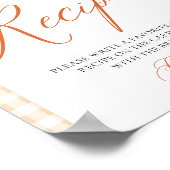 Herbst Orange Gingham Frisch Vom Markt Rezepte Poster (Ecke)