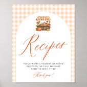 Herbst Orange Gingham Frisch Vom Markt Rezepte Poster (Vorne)