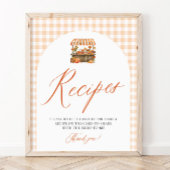 Herbst Orange Gingham Frisch Vom Markt Rezepte Poster