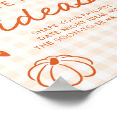 Herbst Orange Gingham Handgezeichnete Date Night I Poster (Ecke)