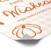 Herbst Orange Gingham Handgezeichnete Ratschläge u Poster (Ecke)