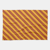 Herbst orange Herbst gestreiftes Muster Geschirrtuch (Horizontal)