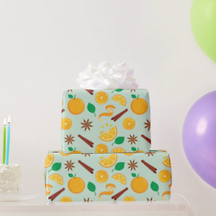 Herbst Orange HerbstZimt Nahtloser Erntedank Geschenkpapier
