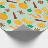 Herbst Orange HerbstZimt Nahtloser Erntedank Geschenkpapier (Ecke)